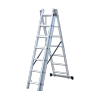 Joint dual-purpose telescopic ladder