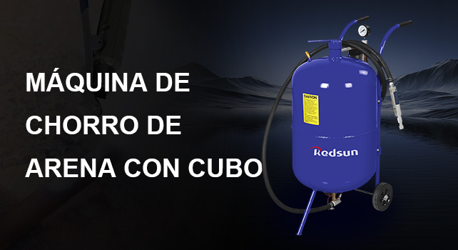 Máquina de  chorro de  arena con cubo